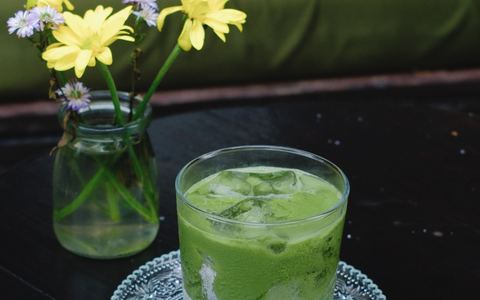 matcha, iced