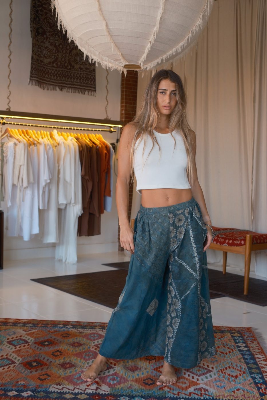 Forest tie-dye pants